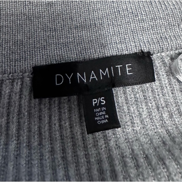 Dynamite Grey Button Cardigan Sweater - Picture 4 of 5